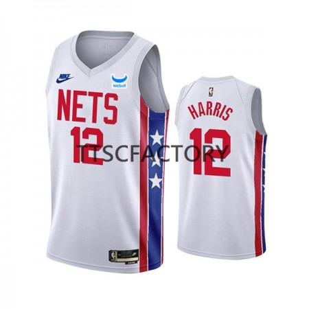 Maglia NBA Brooklyn Nets Joe Harris 12 Nike 2022-23 Classic Edition Bianco Swingman - Uomo